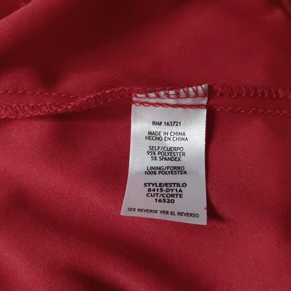 City Studio Sleeveless Bodycon Dress Sz 11 Red Ruched Side Slit Party Club - Picture 5 of 11